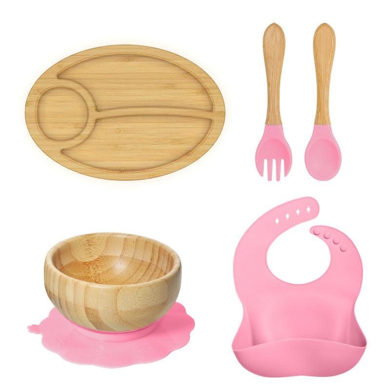 5-Piece Bamboo Baby Feeding Set